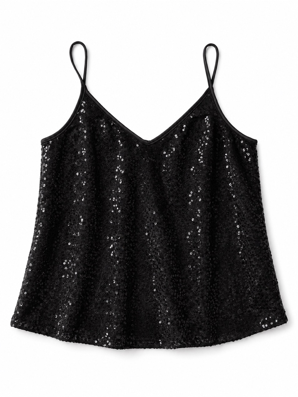 H&M Black Sequin Cami Top